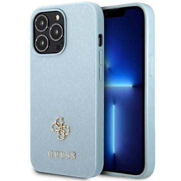Etui Guess GUHCP13LPS4MB na iPhone 13 Pro / 13 6,1" pevné puzdro Saffiano 4G malé kovové logo