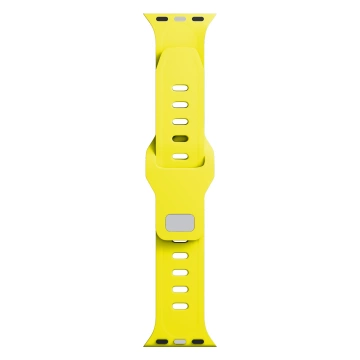 Hodinky pre inteligentné hodinky 3mk silikónový remienok na hodinky Apple Watch 42/44/45/49 mm žltý