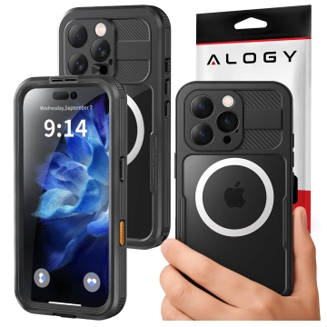 Vodotesné puzdro Alogy HydroArmor™ IP68 s priehľadným zadným pancierovým krytom 360 pre MagSafe pre Apple iPhone 16 Pro Max