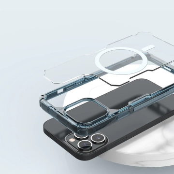 Magnetické puzdro Nillkin Nature Pro pre iPhone 13 Pro Magnetic Armor Cover Transparentný kryt (kompatibilné s MagSafe)