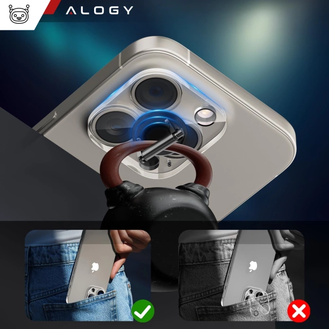 Pouzdro na iPhone 14 Pro Mag Safe Matt Case Cover matné Alogy Ring obrněné pouzdro na telefon černé