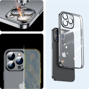 Pouzdro Joyroom 14Q pro iPhone 14 Plus Kryt s kovovým rámem černý (JR-14Q3-černý)