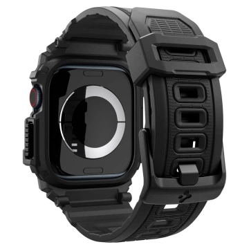 ЧОХОЛ З РЕМІНЦЕМ ДЛЯ APPLE WATCH 10 (46 ММ) МАТОВИЙ ЧОРНИЙ SPIGEN RUGGED ARMOR PRO