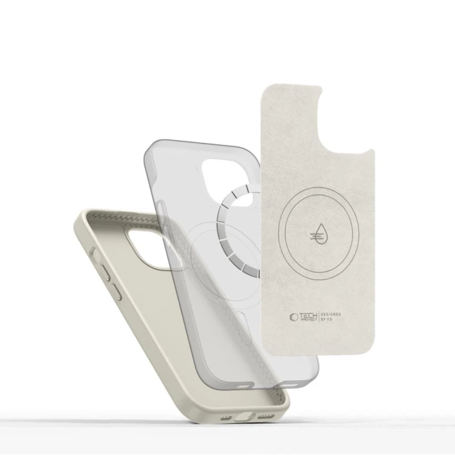 Etui do iPhone 14 Tech-Protect Silicone Pure MagSafe Latte