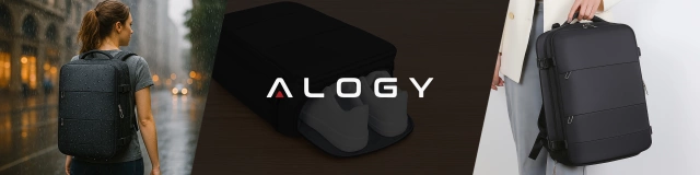 Pánsky dámsky cestovný ruksak na notebook na kufor Batožina do lietadla Práca do školy 45x30x20cm Alogy Unisex Čierna