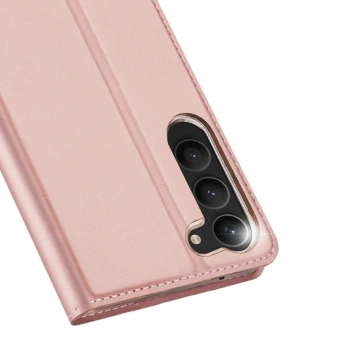 Dux Ducis Skin Pro Protective Phone Case for Samsung Galaxy S23 Flip Card Wallet Stand Pink