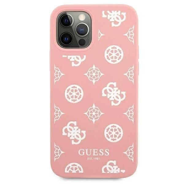 Guess GUHCP12LLSPEWPI iPhone 12 Pro Max 6,7" Różowy/ružové pevné puzdro Peony Collection