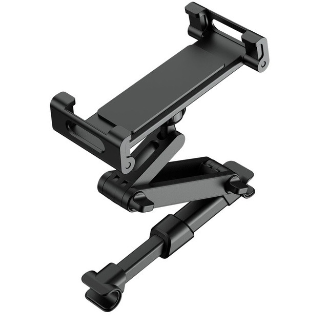Stretchable Headrest Car Mount na hlavovou opěrku pro telefon / tablet Černá