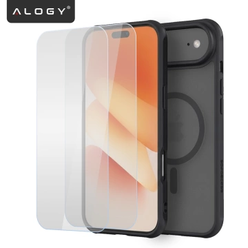 Набір чохлів Alogy 3in1 Case Pack™ – чорний гібридний чохол MagSafe з 2 захисними плівками із загартованого скла для Apple iPhone 17 Air