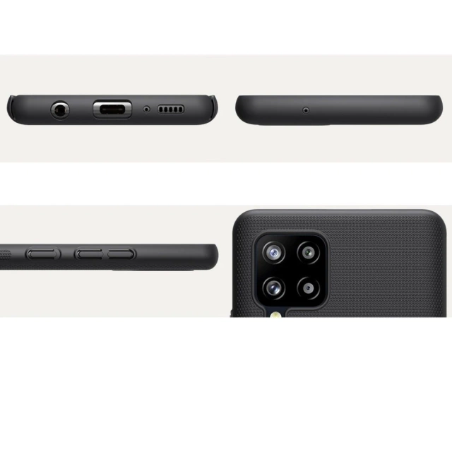 Посилений чохол-підставка Nillkin Super Frosted Shield для Samsung Galaxy A42 5G чорний