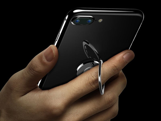 Baseus-Ring-Telefonhalter aus Metall, Desktop-Halterung, schwarz