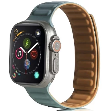 Білий пасек Apple Watch Magnetic 42/44/45/49 мм зелений /зелений