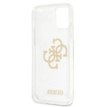 Guess GUHCP12LPCUGL4GTR iPhone 12 Pro Max 6,7" прозорий жорсткий чохол Glitter 4G Big Logo