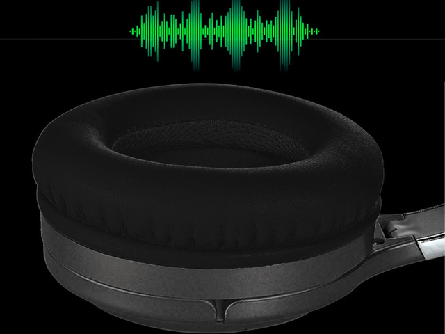 Alogy kabellose Kopfhörer mit Mikrofon ANC Bluetooth 5.0 Schwarz