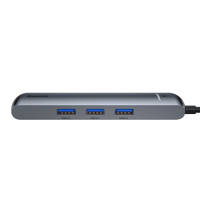 Адаптер HUB 6w1 Baseus USB-C на 3x USB 3.0 HDMI RJ45 USB-C PD
