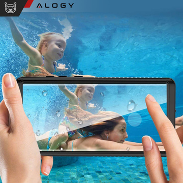 Vodotěsné pouzdro pro Samsung Galaxy S23 Ultra 360 Alogy Armor IP68 s lanyardem černé