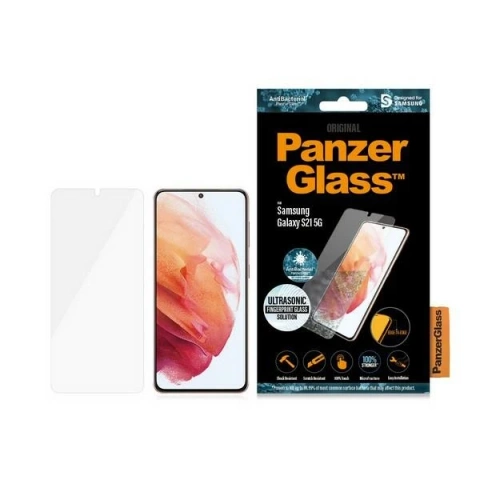 Mikrofrakčné sklo PanzerGlass E2E pre Sam S21 G991 Case Friendly Finger Print AntiBacterial black/black
