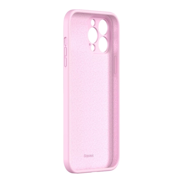 Baseus Liquid Gel Case silikonowe etui pokrowiec do iPhone 13 Pro różowy (ARYT001004)