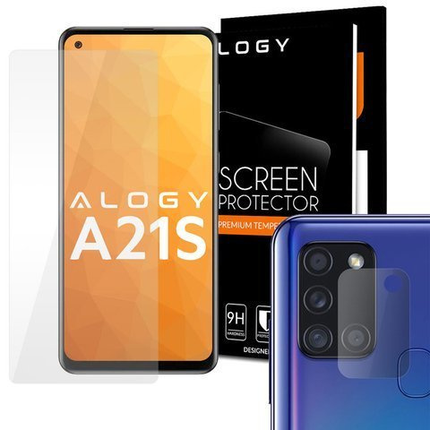 Alogy tvrzené sklo na displej pro Samsung Galaxy A21s Glass na objektiv