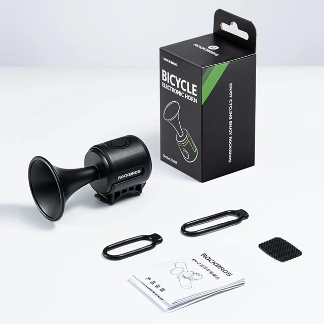 Rockbros 34210002001 elektronický zvonek na kolo - černý