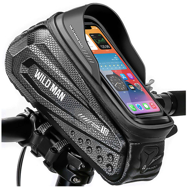Fahrradtasche Wildman Front Frame Bicycle Bag ES10X Lenkerhalter für Telefon 1,2l Schwarz