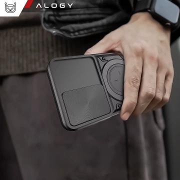 Pouzdro pro Samsung Galaxy S25 Plus, obrněné, slide case, ochranný kroužek pro kameru, Alogy CamGuard Pro, černé