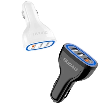 Dudao nabíječka do auta Quick Charge Quick Charge 3.0 QC3.0 2.4A 18W 3x USB bílá (R7S bílá)