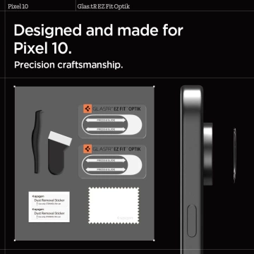 Osłona Aparatu Spigen Optik Glas.TR Camera Protector 2-Pack Google Pixel 10 Crystal Clear