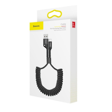 1m Baseus Spring USB to Lightning 2A Cable Black