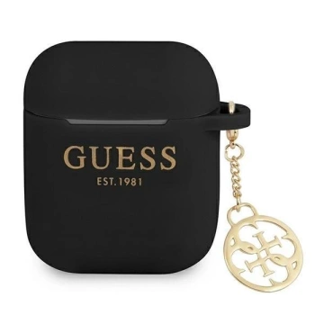 Guess GUA2LSC4EK kryt AirPods černý/černý Silicone Charm 4G Collection