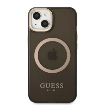 Pevné puzdro Etui Guess GUHMP13MHTCMK na iPhone 13 6,1" Gold Outline Translucent MagSafe