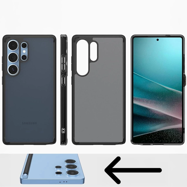 Puzdro Spigen Ultra Hybrid pre Samsung Galaxy S25 Ultra, matne čierne