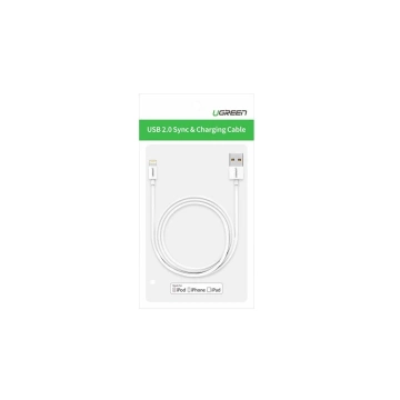 Ugreen Kabel USB - Lightning MFI 2m 2.4A weiß (20730)