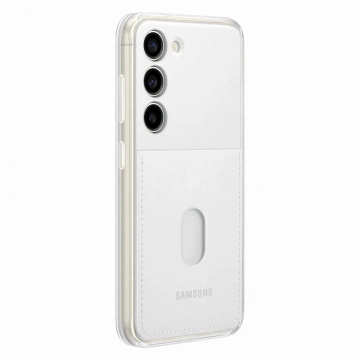 Kryt Samsung Frame Cover pro pouzdro Samsung Galaxy S23 s vyměnitelnými zadními stranami bílé