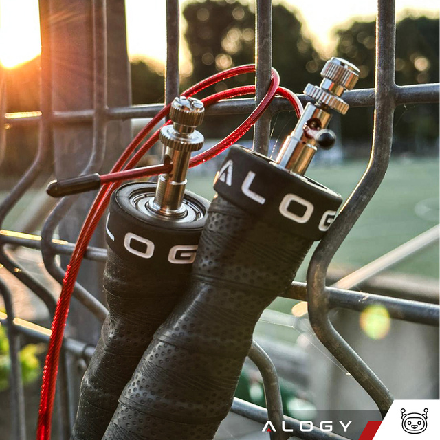 Verstellbares Boxseil Crossfit Fitness Alogy Sport mit austauschbaren Gliedern 300 cm Lager bequem Schwarz