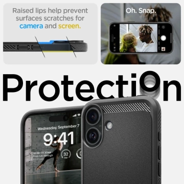 Etui Spigen Rugged Armor Mag Magsafe pro Apple iPhone 16 Black