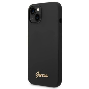 Etui Guess GUHCP14MSLSMK do Apple iPhone 14 Plus 6,7" czarny/black hard case Silicone Vintage Gold Logo