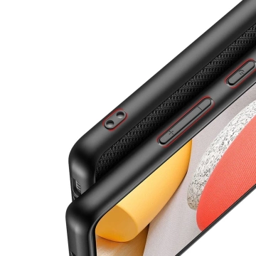 Kryt puzdra Dux Ducis Fino potiahnutý nylonovým materiálom pre Samsung Galaxy A42 5G čierny