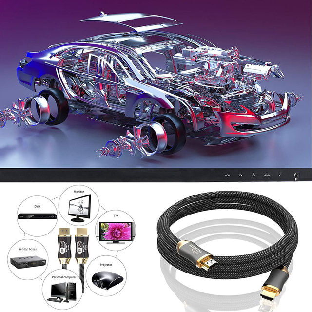 3m cable HDMI-HDMI 2.1 8K 60Hz 4K 120Hz cable for transmission of image and sound Premium HQ