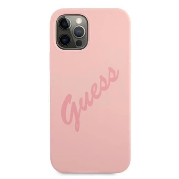 Guess GUHCP12LLSVSPI iPhone 12 Pro Max 6,7" różowy/pink Hardcase Script Vintage