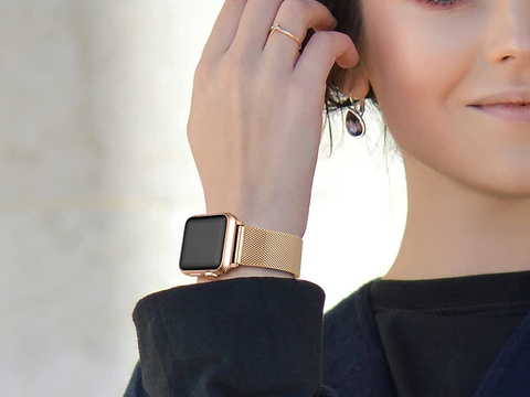 Milanese Armband Alogy Armband für Apple Watch 38/40 / 41mm Roségold