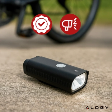 Světlo na kolo Přední LED světlo na kolo Osvětlení na kolo Vodotěsné IPX5 Alogy P12 Bike Light Black