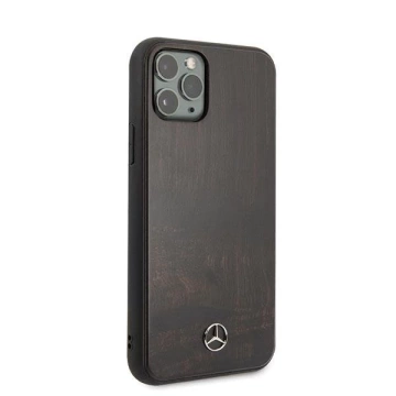 Mercedes MEHCN58VWOBR iPhone 11 Pro Hartschalenetui brązowy/brown Wood Line Rosewood