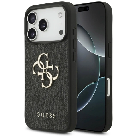 Etui Guess Hardcase 4G Big Metal Logo do iPhone 17 Pro, czarne
