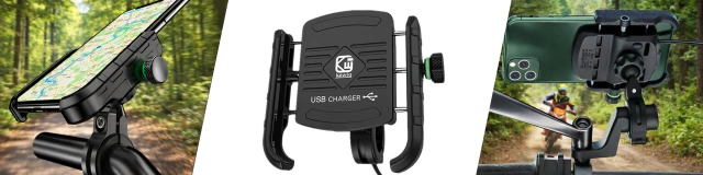 Držiak telefónu na motorku Kewig KWG-M8 s QC 3.0 nabíjačkou