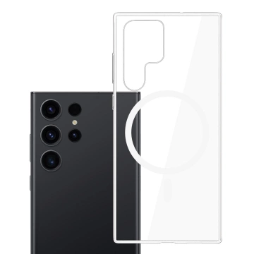Ochranné puzdro pre Samsung Galaxy S23 Ultra 3mk Clear MagCase