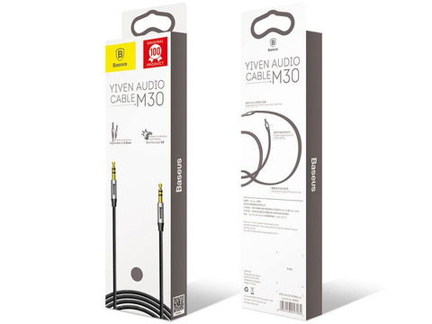 Baseus Yiven M30 audio kabel mini Jack 3,5mm 1m černý