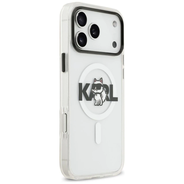 Etui Ochronne do iPhone 17 Pro Karl Lagerfeld IML Choupette Sketch MagSafe Transparentne