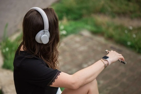 Bezdrôtové slúchadlá Forcell F-Audio ANC Touch Beat, sivé