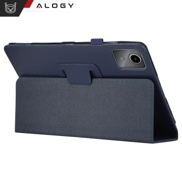 Skleněné pouzdro pro Lenovo Tab M11 10,95" TB330FU/TB330XU/TB331FC Kryt stojanu s flipem pro tablet Pouzdro Alogy Navy Blue Stylus Zdarma